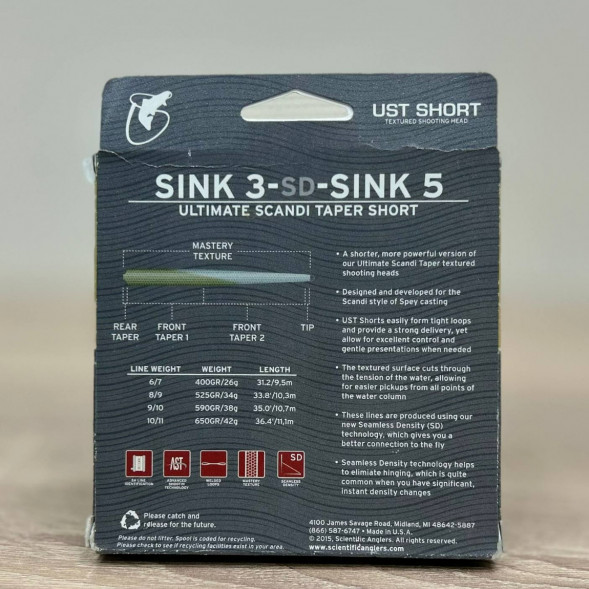 Рыболовная леска Scientific Anglers UST Short St-10/11-S3/S5 Sink 3-CD-Sink 5 125437 во Владивостоке