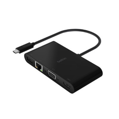 Док-станция Belkin USB-C Multimedia + Charge Adapter AVC004btBK, черный во Владивостоке