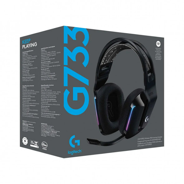 Игровая гарнитура Logitech G733 RGB Lightspeed Wireless, черный во Владивостоке