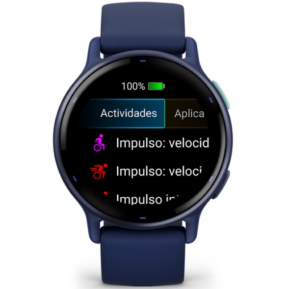 Умные часы Garmin Vivoactive 5, синие с металлически-синим безелем и силиконовым ремешком 010-02862-12 во Владивостоке