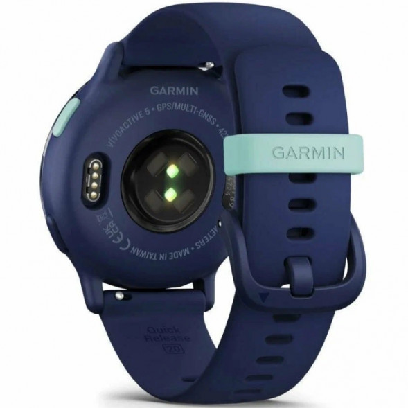 Умные часы Garmin Vivoactive 5, синие с металлически-синим безелем и силиконовым ремешком 010-02862-12 во Владивостоке
