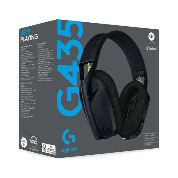 Игровая гарнитура Logitech G435 Lightspeed, чёрный во Владивостоке