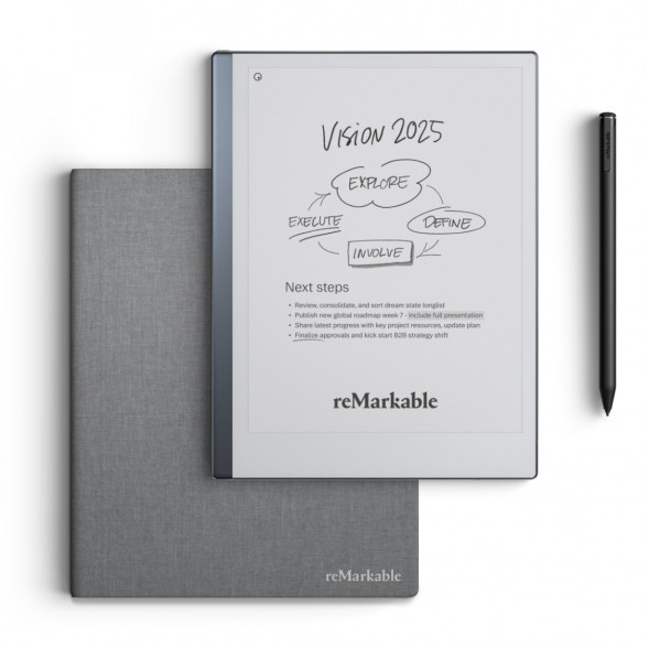 Графический планшет reMarkable 2 со стилусом Marker Plus и чехлом Book Folio серый (RM114) во Владивостоке