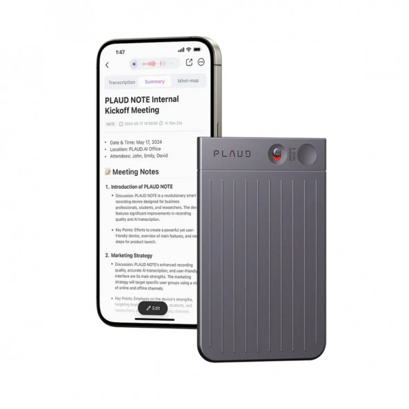 Диктофон с искусственным интеллектом GPT-5 Plaud Note, Black/черный во Владивостоке
