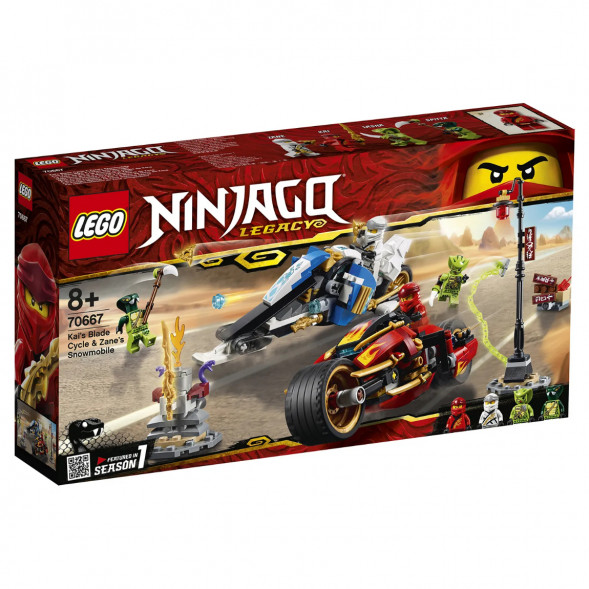 Конструктор LEGO Ninjago 70667 Мотоцикл-клинок Кая и снегоход Зейна во Владивостоке
