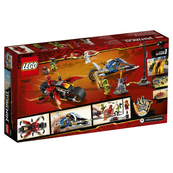 Конструктор LEGO Ninjago 70667 Мотоцикл-клинок Кая и снегоход Зейна во Владивостоке