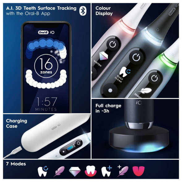 Набор из 2-х электрических зубных щеток Oral-B iO Series 9 Duo, Black Onyx и Rose Quartz во Владивостоке