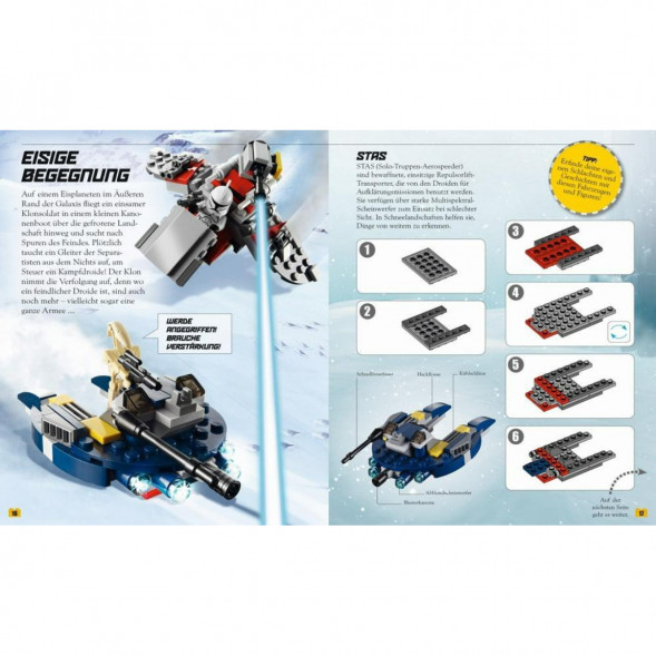 Книга и набор кубиков LEGO Star Wars Buch &amp;amp; Steine-Set Fur 8 einmalige Lego Modelle! во Владивостоке