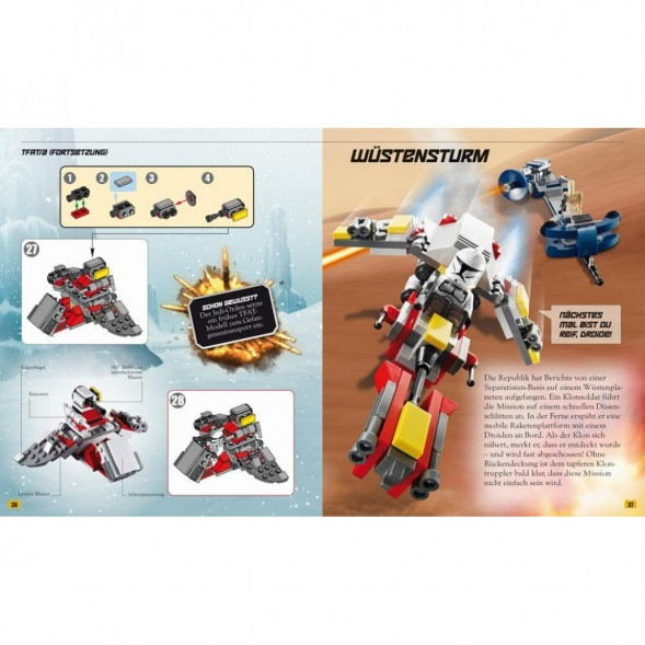 Книга и набор кубиков LEGO Star Wars Buch &amp;amp; Steine-Set Fur 8 einmalige Lego Modelle! во Владивостоке