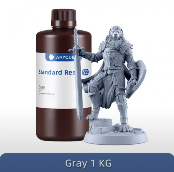 Смола для 3D печати ANYCUBIC Standart Resin V2 Gray 1 кг во Владивостоке