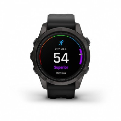 Умные часы Garmin EPIX PRO (Gen 2) Sapphire Edition 42 мм, титановый, угольно-серый, DLC, черный ремешок 010-02802-15 во Владивостоке