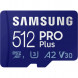 Карта памяти micro SDXC 512Gb Samsung PRO Plus U3 A2 V30 180/130MB/s во Владивостоке