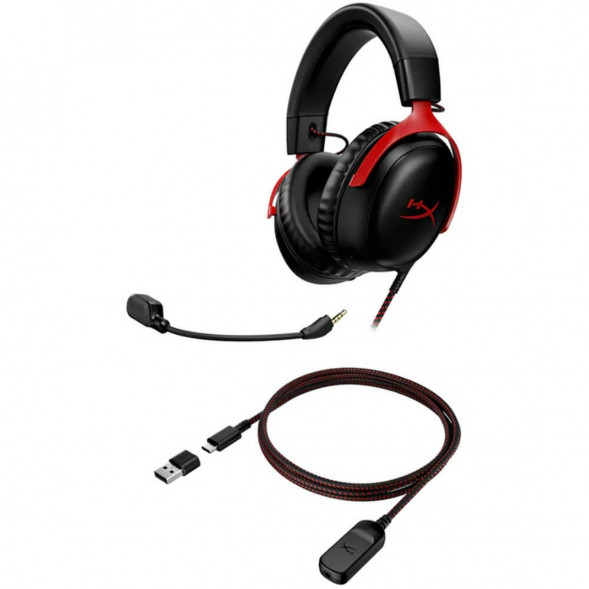 Компьютерная гарнитура HyperX Cloud III проводная, чёрный/красный во Владивостоке