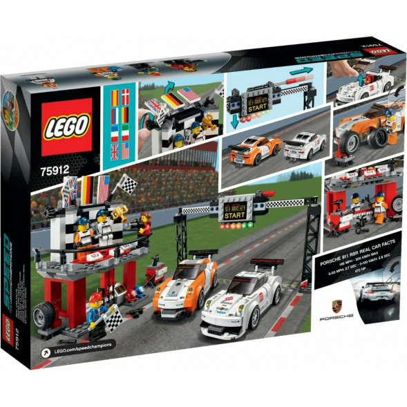 Конструктор LEGO Speed Champions 75912 Финишная линия гонки Porsche 911 GT во Владивостоке