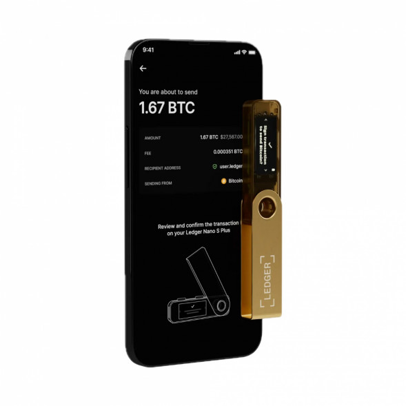 Криптокошелек Ledger Nano S Plus 1 шт., золотой во Владивостоке