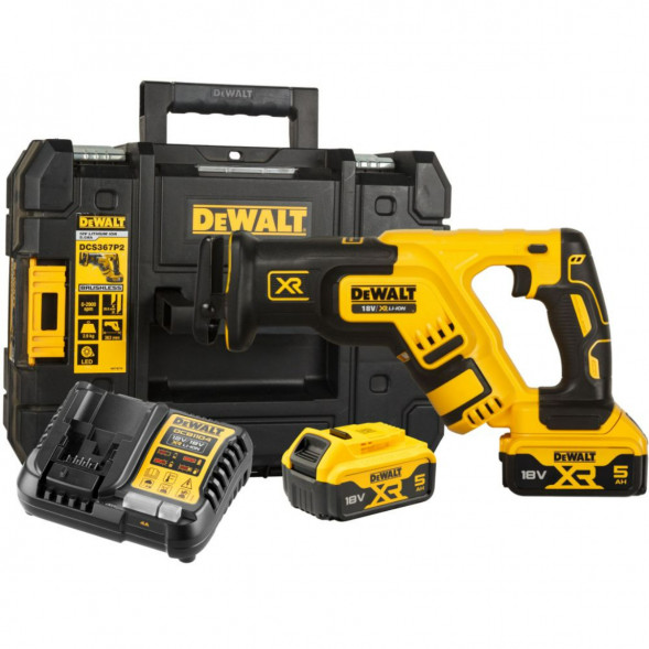 Аккумуляторная сабельная пила DEWALT DCS367P2 с 2 АКБ 5 Ач и ЗУ, в кейсе TSTAK во Владивостоке