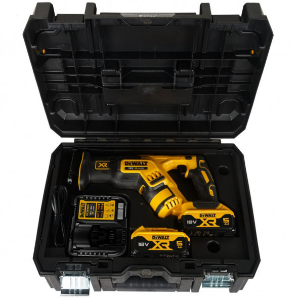 Аккумуляторная сабельная пила DEWALT DCS367P2 с 2 АКБ 5 Ач и ЗУ, в кейсе TSTAK во Владивостоке