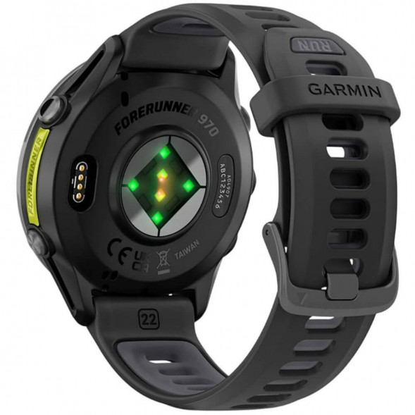 Умные часы Garmin Forerunner 970 Carbon Gray DLC Titanium ремешок Black/Translucent Whitestone 010-02969-10 во Владивостоке