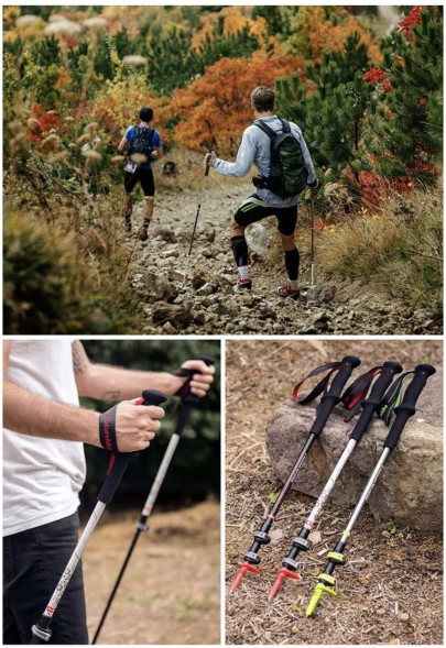 Треккинговая палка Naturehike 135 см, 1шт., серый/зеленый во Владивостоке