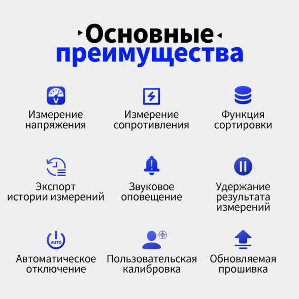 Тестер внутреннего сопротивления АКБ Fnirsi HRM-10 во Владивостоке