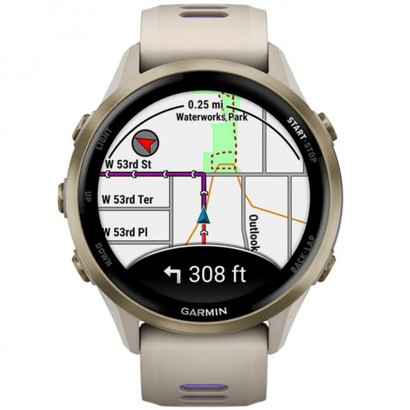 Умные часы Garmin Forerunner 970 Soft Gold Titanium/French Gray Translucent Indigo Band 010-02969-12 во Владивостоке
