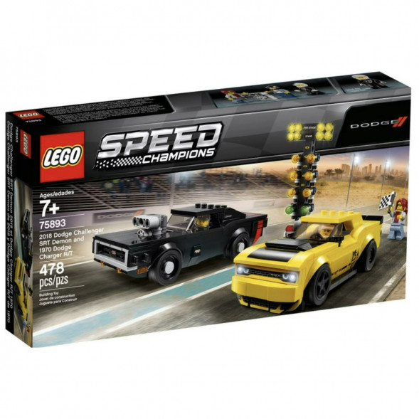 Конструктор LEGO Speed Champions 75893 2018 Dodge Challenger SRT Demon и 1970 Dodge Charger R/T во Владивостоке