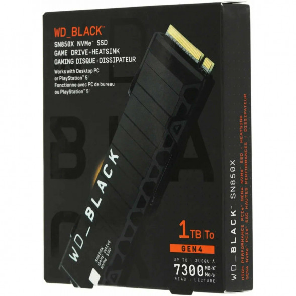 SSD накопитель Western Digital WD Black SN850X NVMe, 1TB (WDS100T2XHE) во Владивостоке