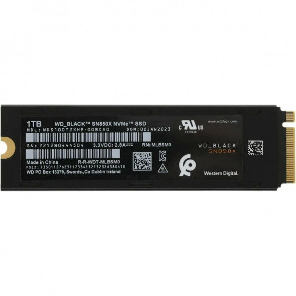 SSD накопитель Western Digital WD Black SN850X NVMe, 1TB (WDS100T2XHE) во Владивостоке