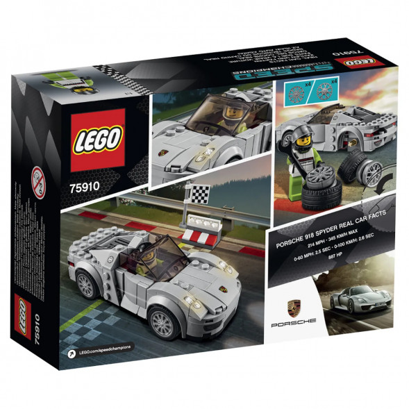 Конструктор LEGO Speed Champions 75910 Porsche 918 Spyde во Владивостоке