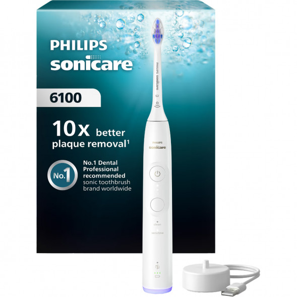 Электрическая зубная щётка Philips Sonicare 6100 HX7400/01, белый во Владивостоке