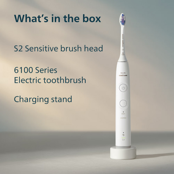 Электрическая зубная щётка Philips Sonicare 6100 HX7400/01, белый во Владивостоке