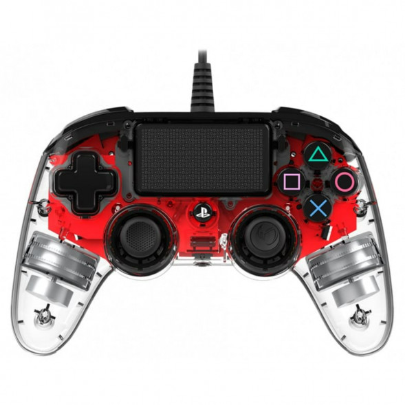Геймпад проводной Nacon Illuminated Compact PS4, красный во Владивостоке