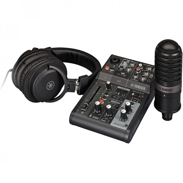 Микшер для стриминга Yamaha AG03MK2 LSPK Live Stream Black с аксессуарами во Владивостоке