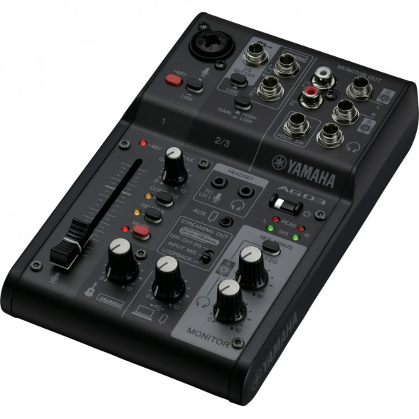 Микшер для стриминга Yamaha AG03MK2 LSPK Live Stream Black с аксессуарами во Владивостоке