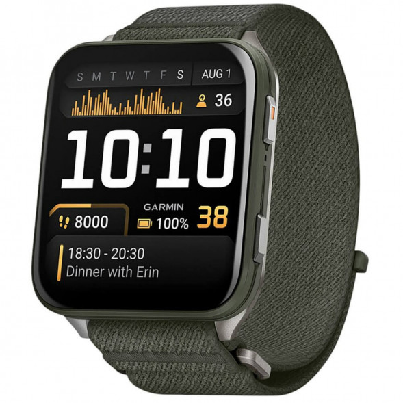 Умные часы Garmin Venu X1 Green с нейлоновым ремешком Moss ComfortFit 010-02980-03 во Владивостоке