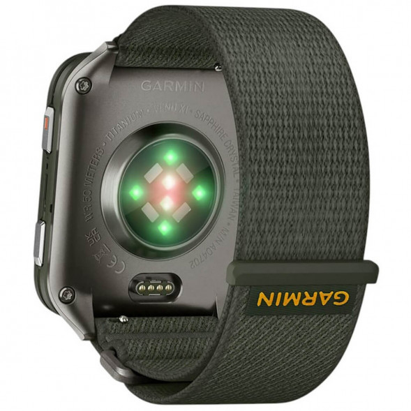 Умные часы Garmin Venu X1 Green с нейлоновым ремешком Moss ComfortFit 010-02980-03 во Владивостоке
