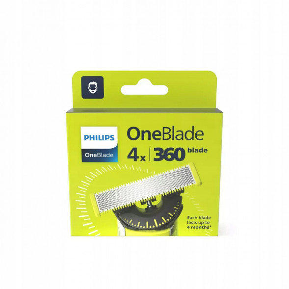 Сменные лезвия Philips Oneblade 360 QP440/50, 4 шт. во Владивостоке