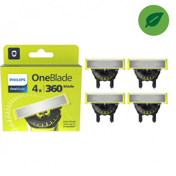 Сменные лезвия Philips Oneblade 360 QP440/50, 4 шт. во Владивостоке