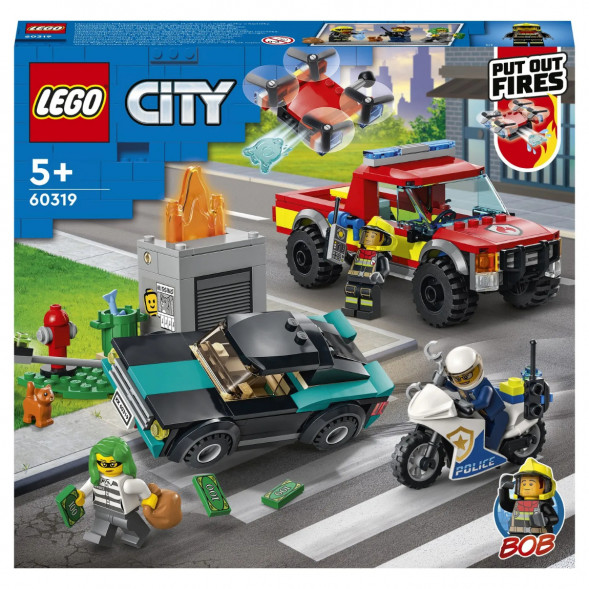 Конструктор LEGO City Fire 60319 Пожарная бригада и полицейская погоня во Владивостоке