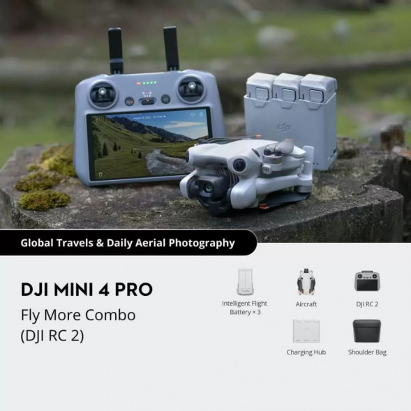 Квадрокоптер DJI Mini 4 Pro Fly More Combo (DJI RC 2) во Владивостоке