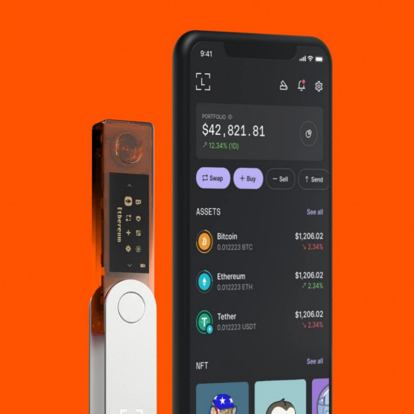 Аппаратный криптокошелек Ledger Nano X, BTC Orange  во Владивостоке