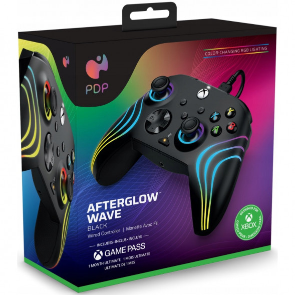 Геймпад проводной PDP для Xbox Afterglow Wave, Black во Владивостоке