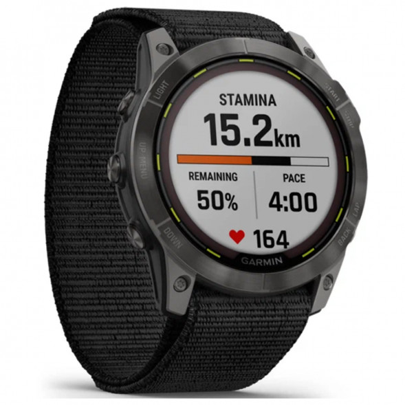 Умные часы Garmin Enduro 2 угольно-серый DLC титановый с нейлоновым ремешком UltraFit 010-02754-01 во Владивостоке