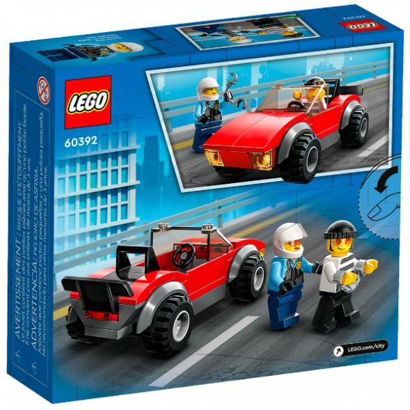 Конструктор LEGO City 60392 Полицейская погоня на байке во Владивостоке