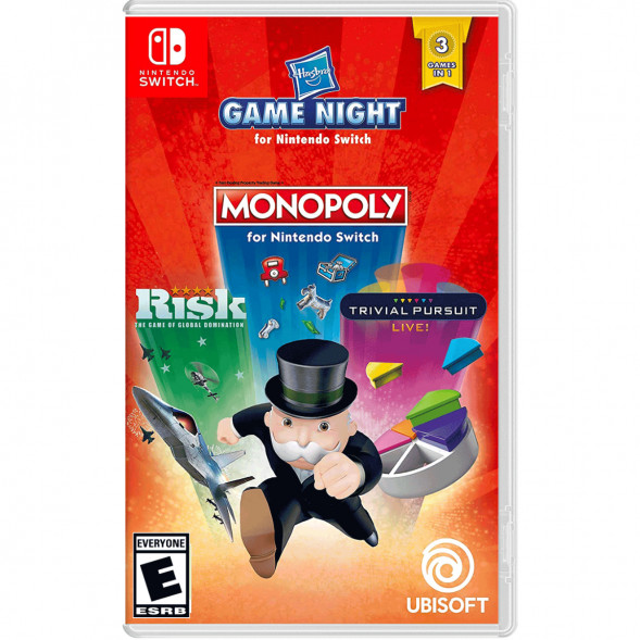 Игра Hasbro Game Night: Monopoly+Risk+Trivial Pursuit [Nintendo Switch, русские субтитры] во Владивостоке