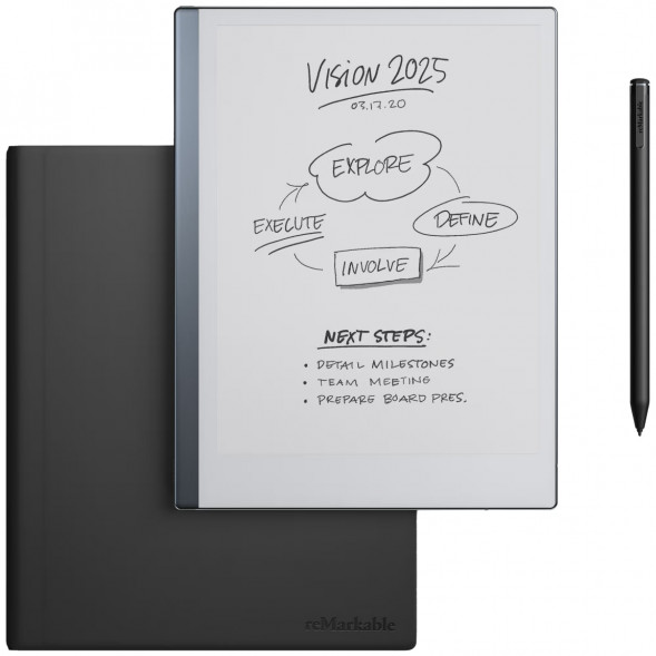 Графический планшет reMarkable 2 со стилусом Marker Plus и чехлом Book Folio черный (RM115) во Владивостоке