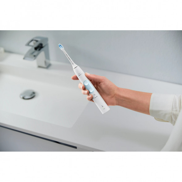 Электрическая звуковая зубная щетка Philips Sonicare ProtectiveClean 4500, White во Владивостоке