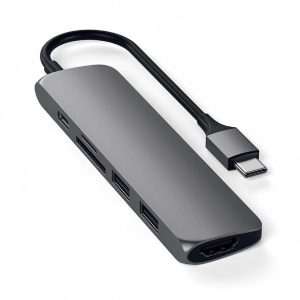 USB-C адаптер Satechi Type-C Slim Multiport Adapter V2 (ST-SCMA2M) во Владивостоке