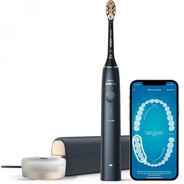 Электрическая звуковая зубная щетка Philips Sonicare 9900 Prestige HX9992/12, Dark Blue во Владивостоке