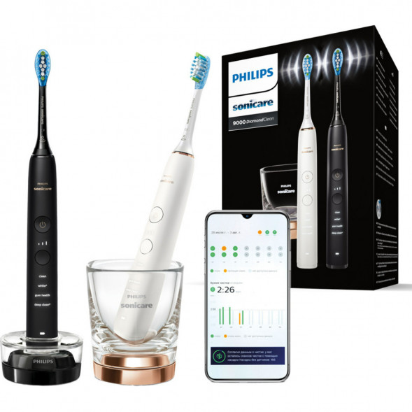 Набор из 2 электрических зубных щеток Philips Sonicare HX9914/57 9000 DiamondClean во Владивостоке